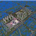 Aerial Planning of Modern Urban Community With High Rise Buildings Green Areas and Road Networks