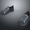 Black Casual Shoes With White Laces And Sleek Design For Everyday Wear