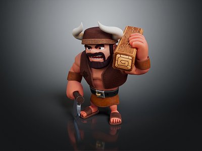 Modern Logger Farmer Cartoon Farmer Cartoon Villager 3d model