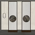 New Chinese-style screen partition 3d model