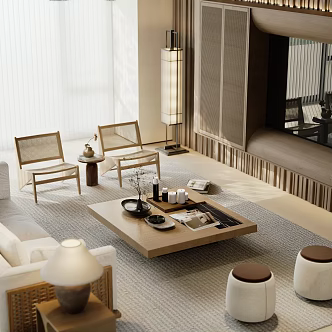 Modern Song Living Room 3d model