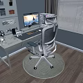 Ergonomic Adjustable Mesh Back Office Chair For Modern Home Workspace 3d model