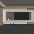 Modern Minimalist Living Room Balcony Cabinet Sofa Combination Coffee Table Sofa Background Wall 3d model