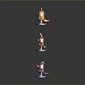 Colorful Cartoon Animal Characters With Different Animal Designs Standing On Purple Bases