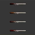 Vintage Revolvers with Red and Brown Grips and Silver Barrels on Gray Background
