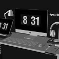 computer apple desktop computer tablet headset 3d model