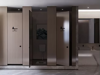Modern Simple Public Toilet Public Toilet Squat Toilet 3d model