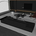 Italian sofa and coffee table combination 3d model
