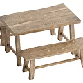 Quiet Wind Dining Table and Chair 3d model