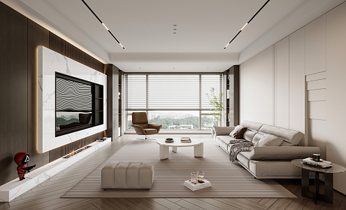 modern living room 3d model