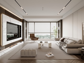 modern living room 3d model