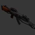 Advanced Modern Tactical Rifle With Scope Ergonomic Grip And Tactical Design 3d model