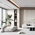 Modern Living Room Interior Design With Light Gray Sofa Coffee Table Rug And Decorative Painting