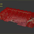 Ancient Architectural Model Historic Design With Multiple Arches And Stone Courtyard 3d model