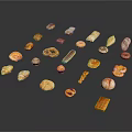 Assorted Freshly Baked Bread and Pastry Collection With Various Shapes and Colors