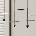 Minimalist Modern Pendant Lights With Sleek Design Hanging In Interior Space And Window Blinds Background