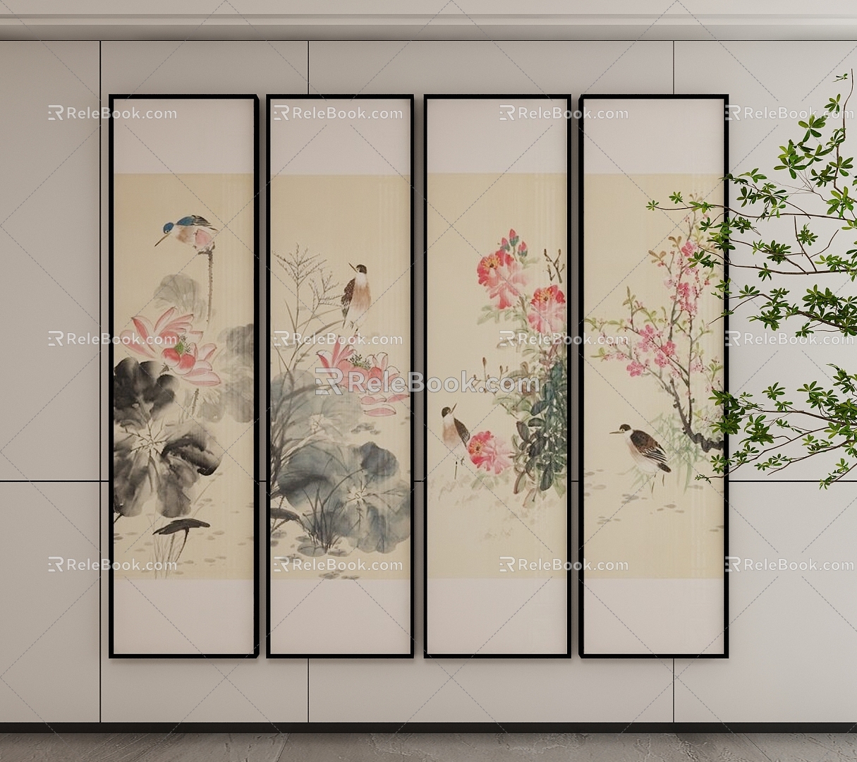 New Chinese Style Decorative Hanging Painting model