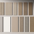 Modern wall panel Grille panel Wood veneer wall panel Background panel Decorative panel 3d model