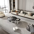 Modern sofa coffee table combination 3d model