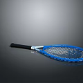 Blue Tennis Racket With Black Handle Lightweight Design For Daily Sports Use