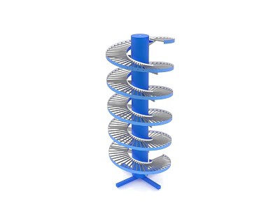 Industrial Spiral Storage Rack Equipment With Blue Frame And Multiple Layers 3d model Industrial Spiral Storage Rack Equipment With Blue Frame And Multiple Layers 3d model