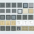 Modern Switch Panels With Various Designs Colors And Functional Socket Combinations