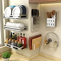 Stainless Steel Bathroom Cabinet Shelf With Wall Mount Design And Multiple Storage Layers