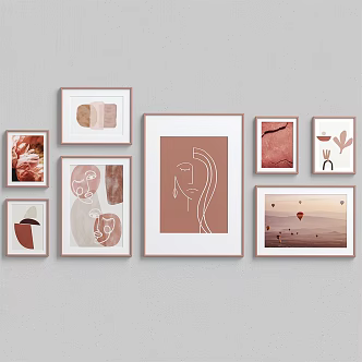 Decorative Painting Hanging Painting Abstract Painting 3d model