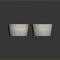 Two Textured Stone Washing Basins For Daily Household Laundry Use
