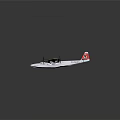 Yellow Winged White Airplane With Red Tail And SOM D-A Markings