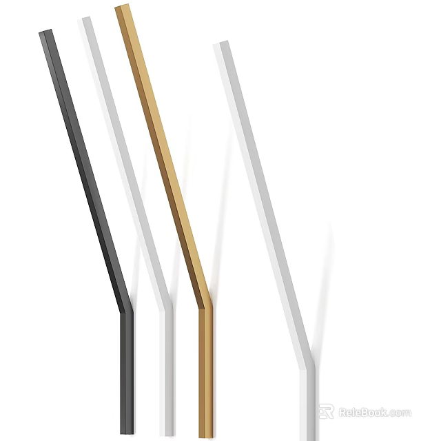 Modern Wall Lamps With Sleek Metal Design And Multiple Color Options 3d model 
