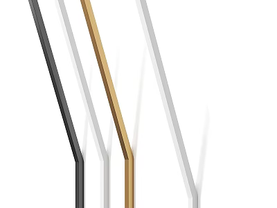 Modern Wall Lamps With Sleek Metal Design And Multiple Color Options 3d model