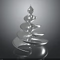 Modern Silver Spiral Hardware Tool Made Of Stainless Steel With Reflective Surface