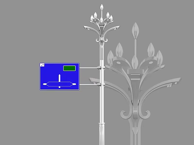 Outdoor Light With Decorative Design Directional Sign Arrows And Digital 3d model