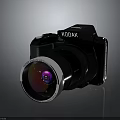 KODAK Black Digital Camera With Large Colorful Reflective Lens And Modern Design