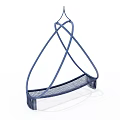 Modern Blue Woven Hammock Chair with Crossover Frame for Indoor Outdoor Use