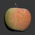 Fresh Red And Yellow Apple With Smooth Surface On Black Background 3d model