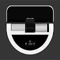 Sleek Modern White And Black Household Appliance With Round Wheels For Daily Use