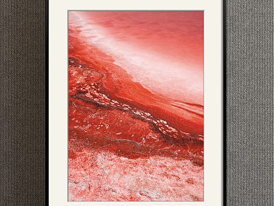 Modern Abstract Painting Simple Red Restaurant Abstract Sea Decorative Painting model