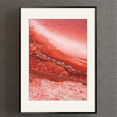 Abstract Painting With Red And Pink Flowing Textures And Soft Light Gradients 3d model