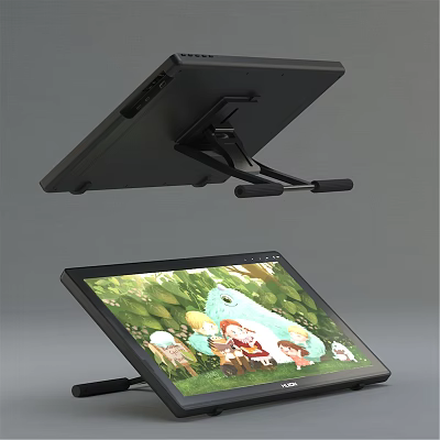 Modern hand painted screen boiling spark digital screen 3d model