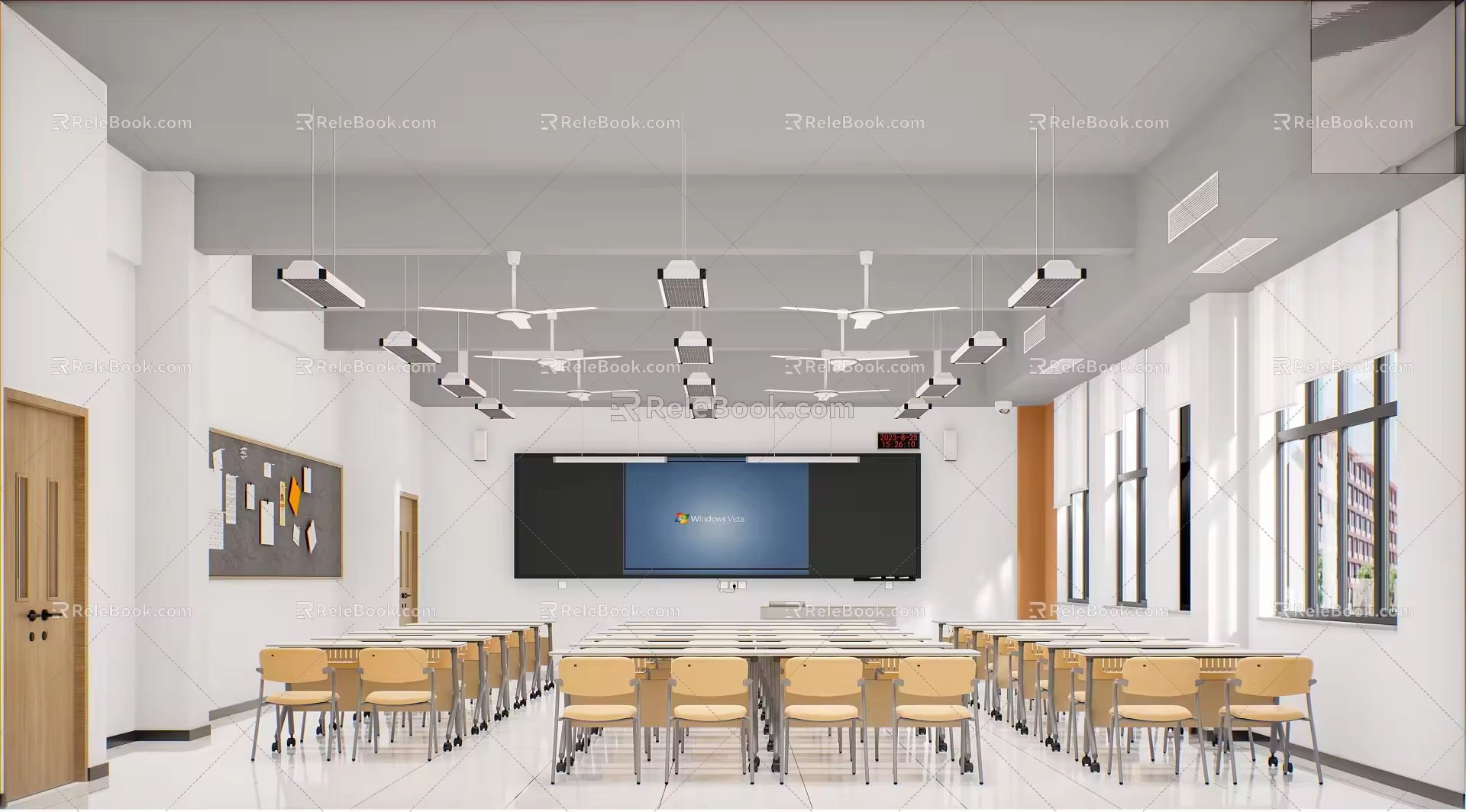classroom design 3d model