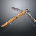 Crossbow With Wooden Body Metal Bow Arms And Mechanical Trigger System