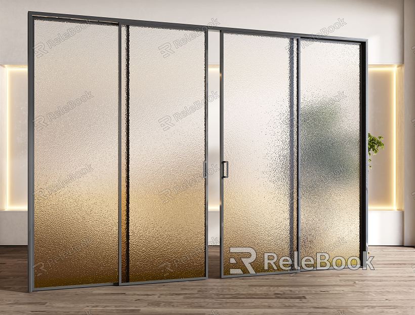 Modern sliding door glass door model