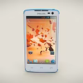 Philips Touchscreen Smartphone With White Body And Blue Frame Colorful Wallpaper App Icons