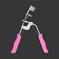 Stylish Eyelash Curler With Pink Handles And Silver Metal Frame For Daily Use
