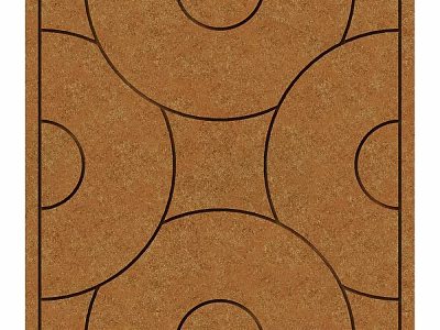 Two Seater Sofa With Brown Circular Pattern Fabric Design And Texture 3d model