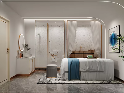 Modern spa sauna 3d model