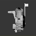 Industrial Mechanical Component With Metal Shiny Silver Casing And Internal Gear Mechanism