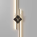 Elegant Modern Wall Lamp With Deer Head Decoration And Gold Illuminated Strips
